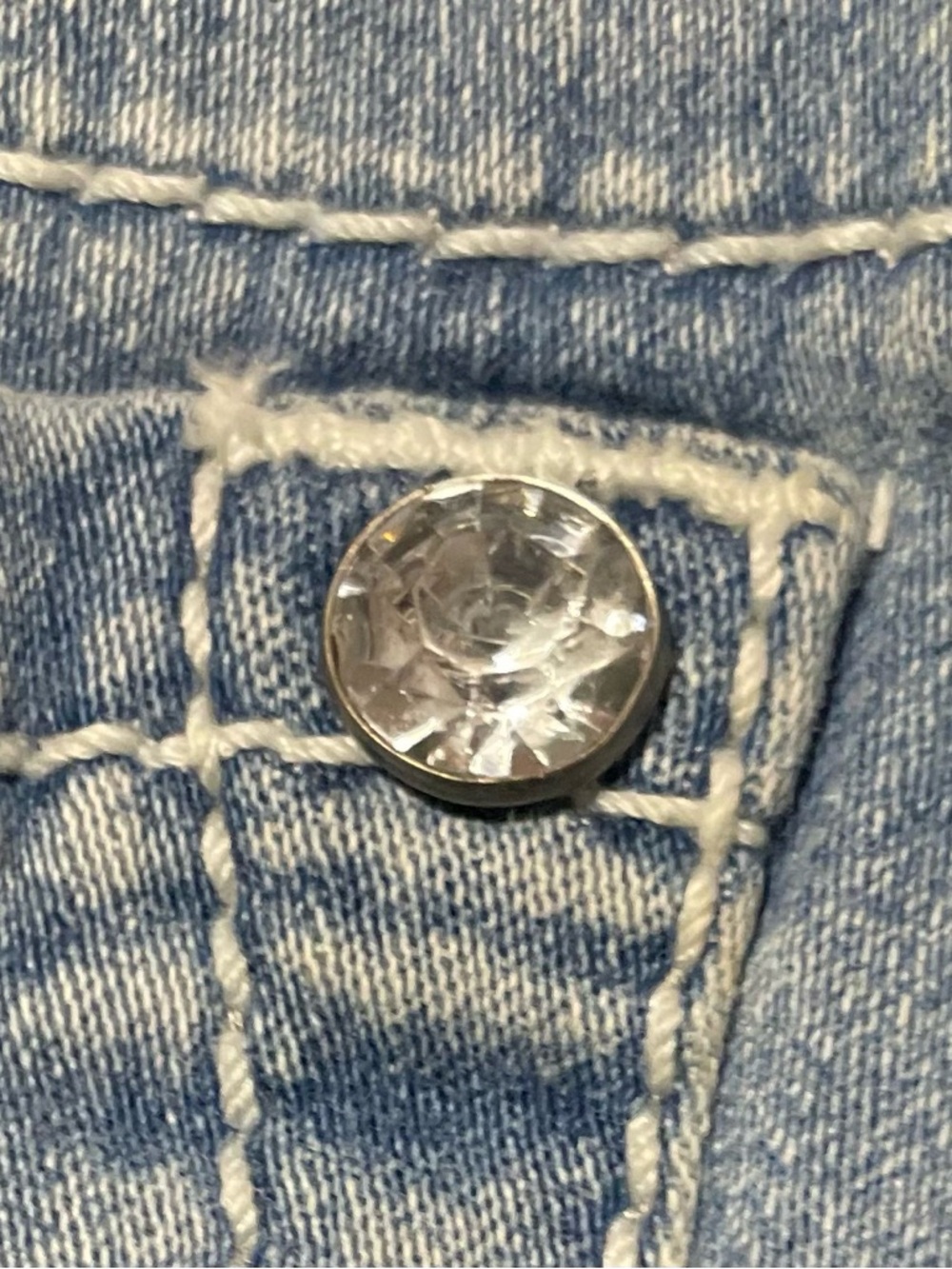 Silver Jeans Camden Lace Distressed Rhinestone Jeans W27 L31 - Picture 7 of 10